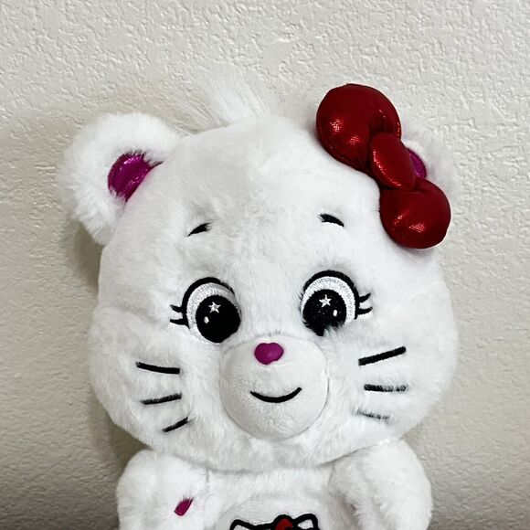Sanrio Hello Kitty & Friends Care Bears Hello Kitty Loves Cheer Bear Plush 10" - Picture 2 of 12